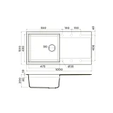 Omoikiri Sakaime 100-BL, мойка, гранит, черный