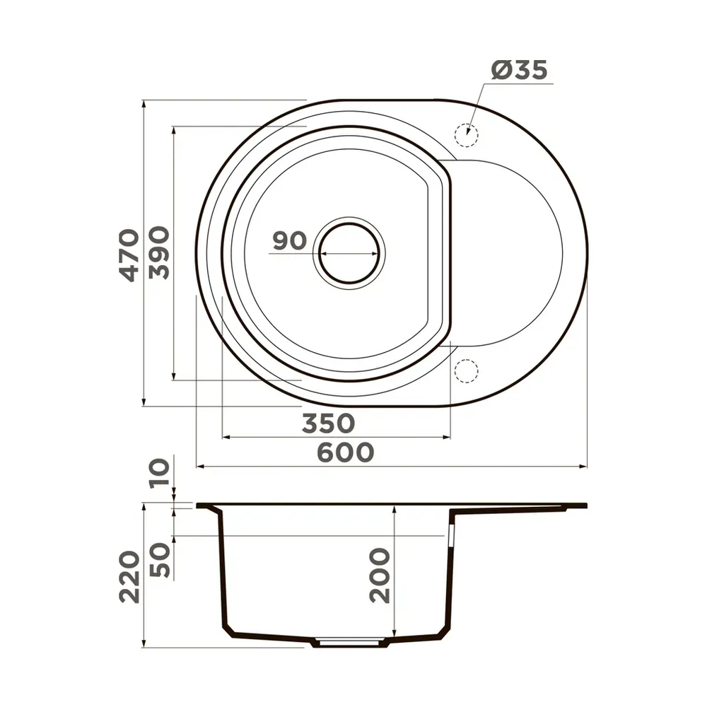 Omoikiri Sakaime 60E-PL, мойка, гранит, платина