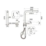 Omoikiri Nara 2 Plus-S-GB, смеситель, графит