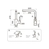 Omoikiri Nakagawa 2 Plus-ES, смеситель, гранит, espresso