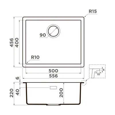 Omoikiri Yamakawa 55-Integra-WH, мойка, керамика, белый