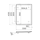 Omoikiri RE-01-LG Оборачиваемое съемное крыло для моек, светлое золото