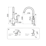 Omoikiri Shinagawa 2 Plus-WH, смеситель, гранит, белый