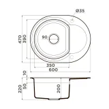 Omoikiri Sakaime 60E-BL, мойка, гранит, черный