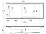 Omoikiri Sintesi Pro 114-2-GB, мойка, керамика, графит
