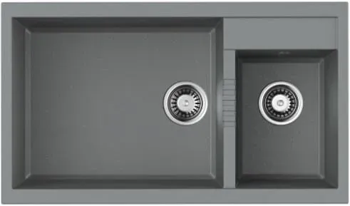 Omoikiri Tedori 86-2-LB-GR, мойка, гранит, leningrad grey