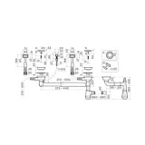 Omoikiri WK-2-GM-A Арматура для двухчашевых моек с прямоугольным перелив, и кл. -авт. воронен. сталь