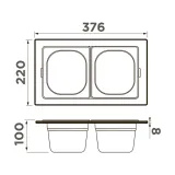 Omoikiri DC-04-2-IN, контейнер, нержавеющая сталь