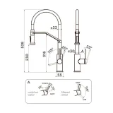 Omoikiri Makkari 2 Plus-SB-GB-BL, смеситель, графит/черный