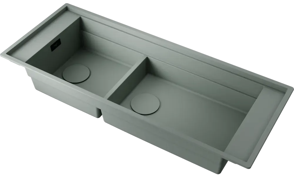 Omoikiri Sintesi Pro 114-2-WG, мойка, керамика, wind green