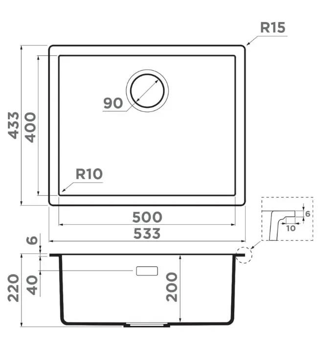 Omoikiri Yamakawa 55Т Integra-PL, мойка, гранит, платина