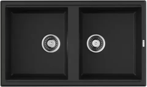 Omoikiri Tedori 86-2-BL, мойка, гранит, черный