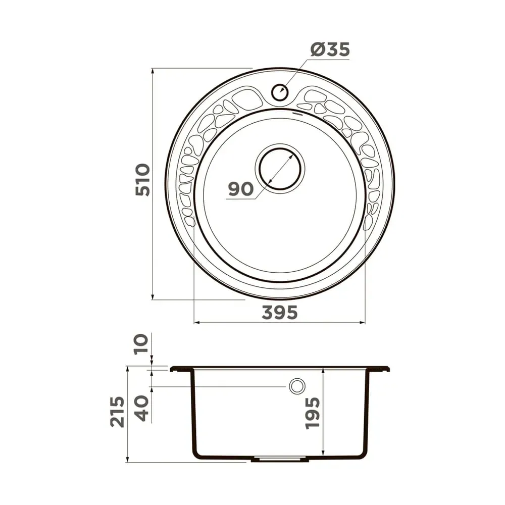 Omoikiri Tovada 51 BL, мойка, гранит, черный