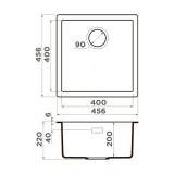Omoikiri Yamakawa 45T-U/I-PL, мойка, гранит, платина