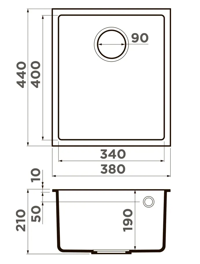 Omoikiri Bosen 38-U-PL, мойка, гранит, платина