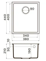 Omoikiri Bosen 38-U-PL, мойка, гранит, платина
