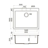 Omoikiri Bosen 61A-MO, мойка, керамика, мокко