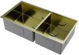 Omoikiri Taki 85-2-LB-U/IF-LG Side, мойка, нержавеющая сталь/светлое золото