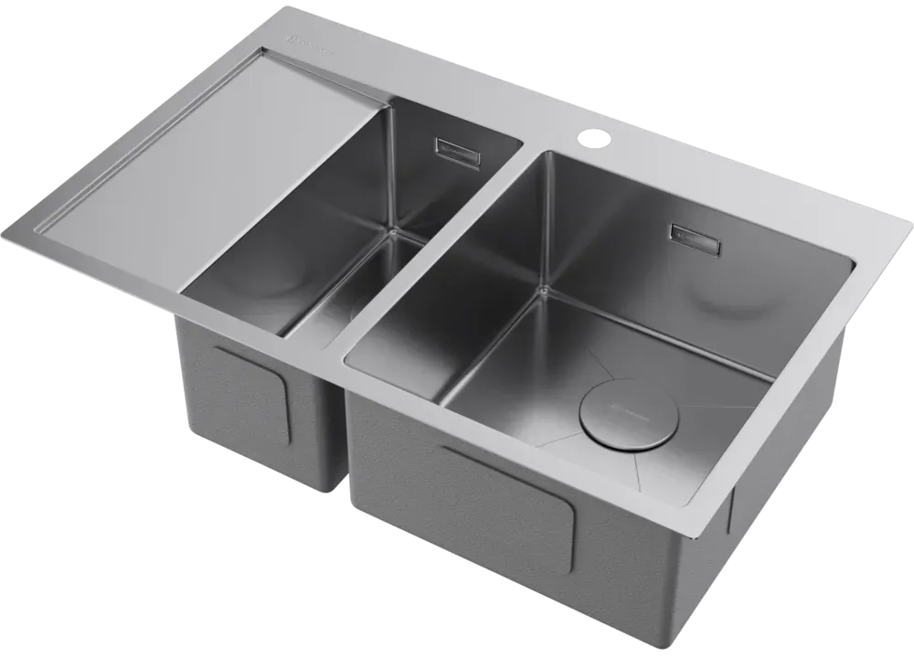 Omoikiri Akisame 78-2-IN-R, мойка, нержавеющая сталь, чаша справа