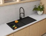 Omoikiri DC-02-3-GB, контейнер, нержавеющая сталь/графит