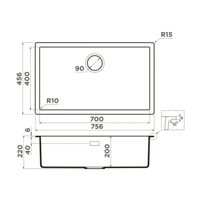 Omoikiri Yamakawa 75Т Integra-PL, мойка, гранит, платина