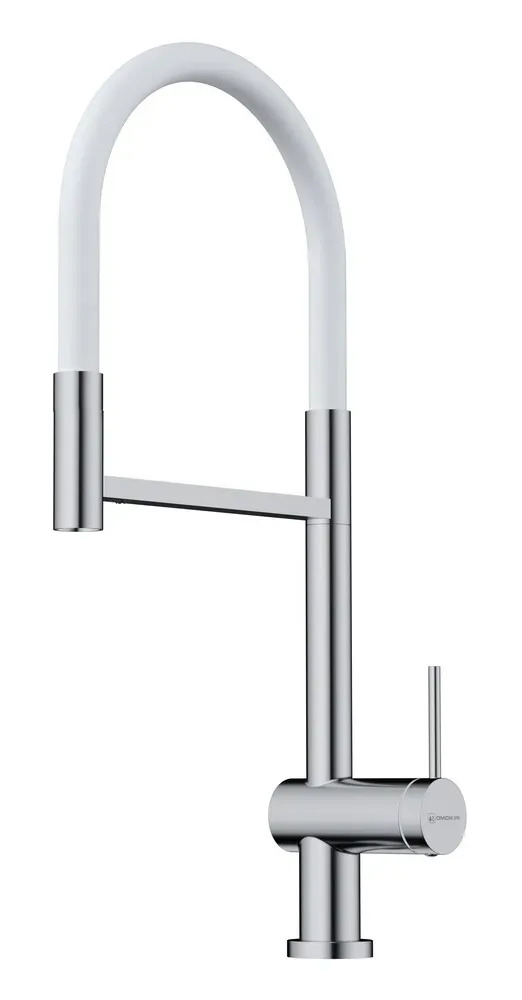 Omoikiri Kanto-2 Plus-SB C-WH, смеситель, латунь, хром/белый