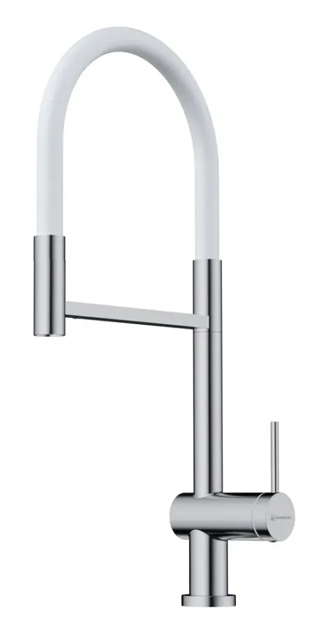 Omoikiri Kanto-2 Plus-SB C-WH, смеситель, латунь, хром/белый