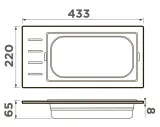 Omoikiri DC-01-1-GB, контейнер, нержавеющая сталь/графит