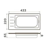 Omoikiri DC-01-1-IN, контейнер, нержавеющая сталь
