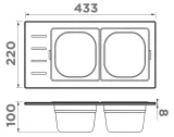 Omoikiri DC-02-2-IN, контейнер, нержавеющая сталь