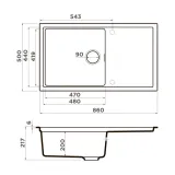 Omoikiri Sintesi 86-WH, мойка, керамика, белый