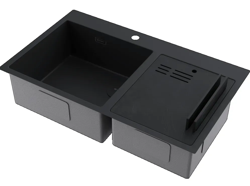 Omoikiri Akisame 86-2 Side-GB, мойка, нержавеющая сталь/графит
