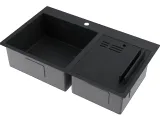 Omoikiri Akisame 86-2 Side-GB, мойка, нержавеющая сталь/графит