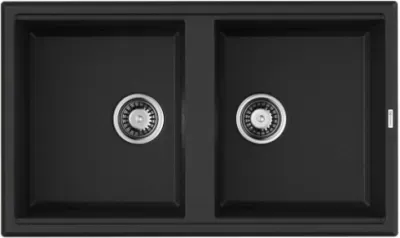 Omoikiri Tedori 86-2-BL, мойка, гранит, черный