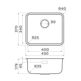 Omoikiri Omi 43-U/I-LG Ultra Mini, мойка, нержавеющая сталь/светлое золото