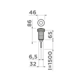 Omoikiri SW-01-AB Пневматическая кнопка для измельчителя, античная латунь