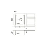 Omoikiri Sagami 79-IN, мойка, оборачиваемая, нерж. сталь 